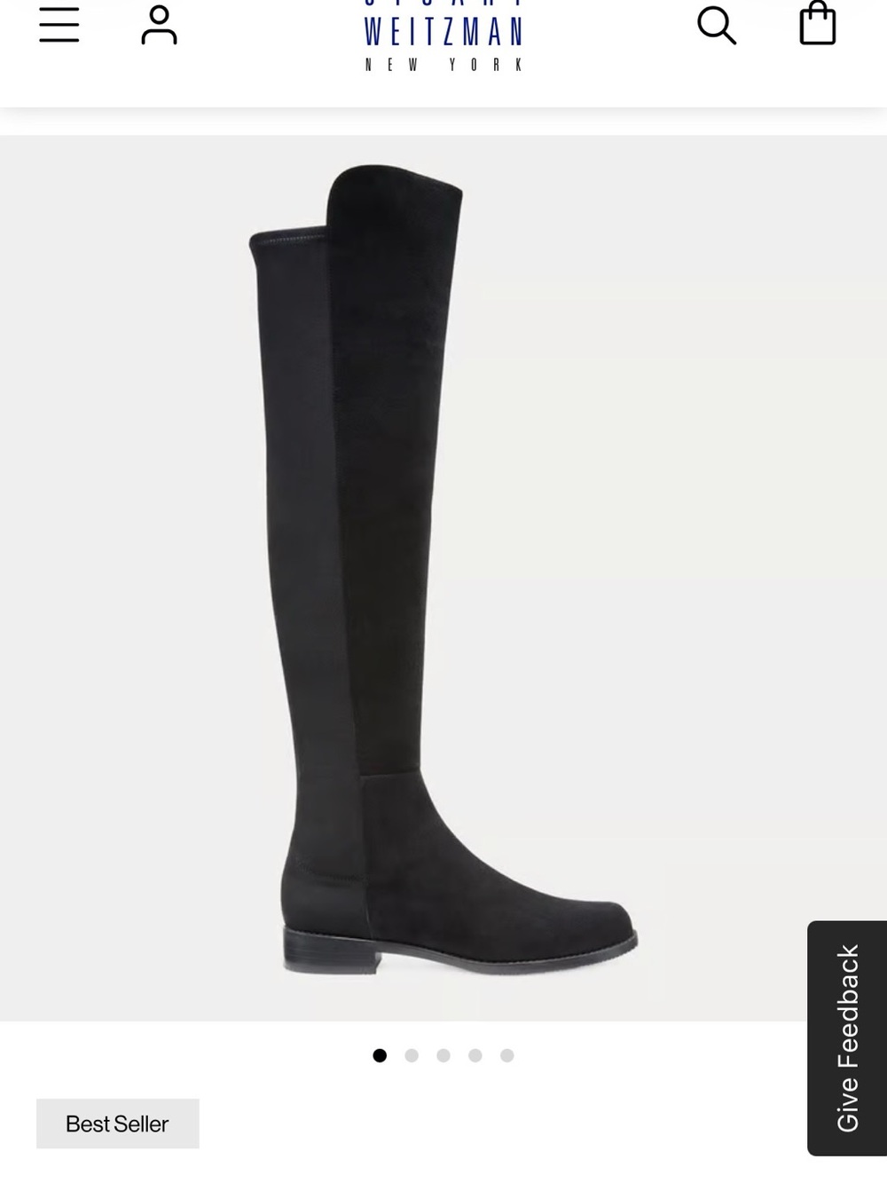 Stuart Weitzman Gray Over-the-Knee Suede Boots. MSRP $850 12 Narrow